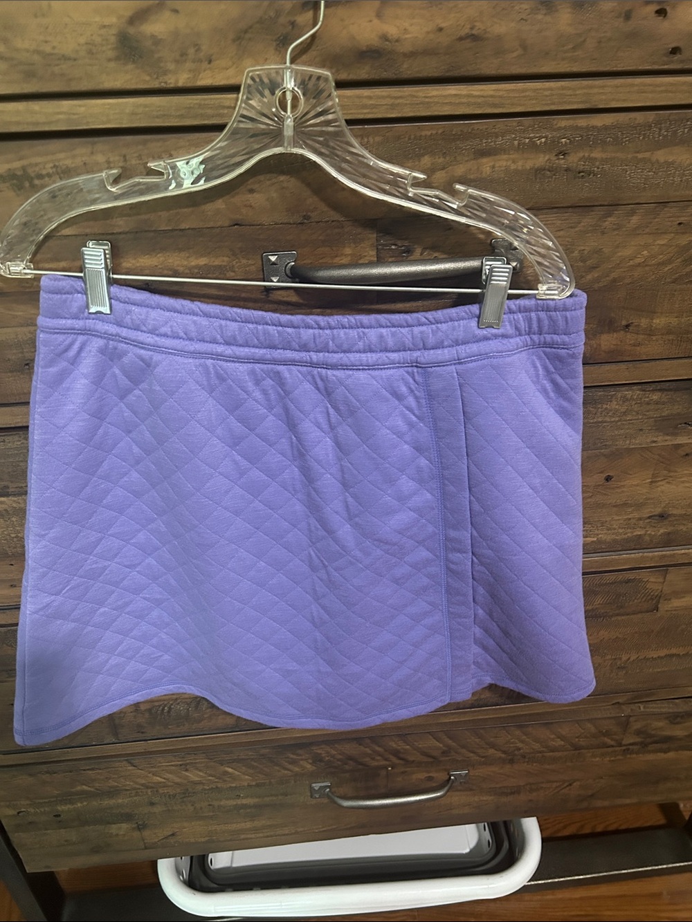 Isaac Mizrahi Live Lavender Quilted Mini Skort. Golf. Classic. Vacation. Resort